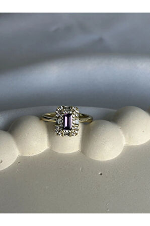 Mor Baget Taş Yüzük