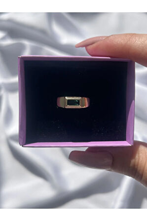 Yeşil Taşlı Retro Yüzük