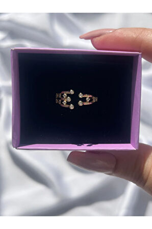 Zirkon Taşlı Ayarlanabilen Yüzük