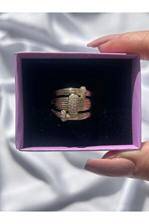 Altın Renk Sarmal Yüzük