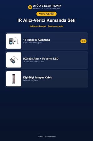 IR Alıcı Verici Kumanda Seti - Arduino Uyumlu