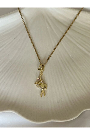 Gold Balerin Kolye