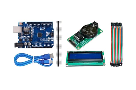 Dijital Saat & Takvim Projesi Kiti (DS1302 + LCD + Arduino) - Jumper Kablo Hediyeli