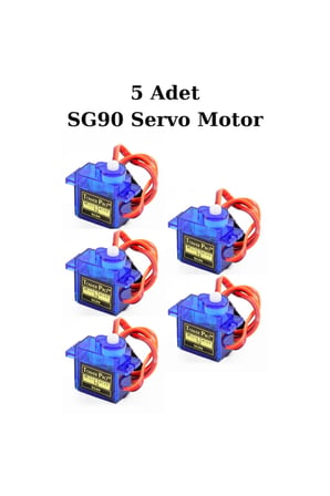 5 Adet SG90 Servo Motor 9gr 180 Derece