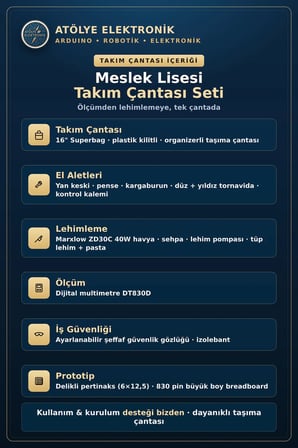 Meslek Lisesi Takım Çantası Seti - 18 Parça Full Set