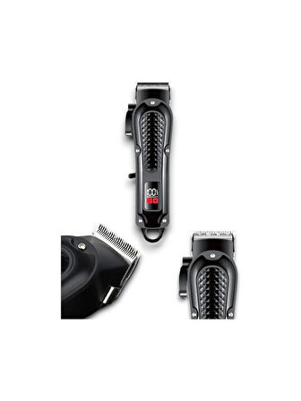 ✂️ Hk 750 Dijital Ekranlı Şarjlı Tıraş Makinesi | Profesyonel Saç Kesme, USB Girişli, Sessiz Motor