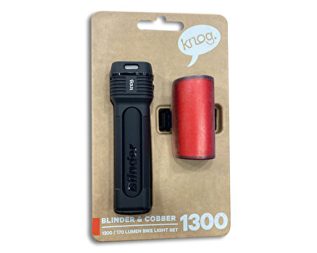 Knog BLINDER COBBER 1300Lm USB Ön+Arka Bisiklet Işık Seti