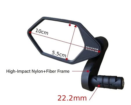 Meachow ME022-B Mavi Lens Sağ + Sol Bisiklet Ayna Takımı
