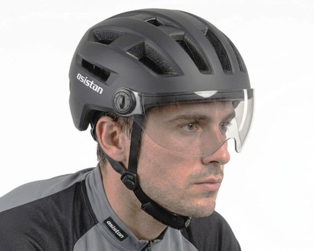 Asistan KS-28 Vizörlü Mat Gri L 58-61cm Bisiklet Kaskı