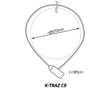 Zefal K-Traz C9 Anahtarlı 15mm Bisiklet Kilidi 