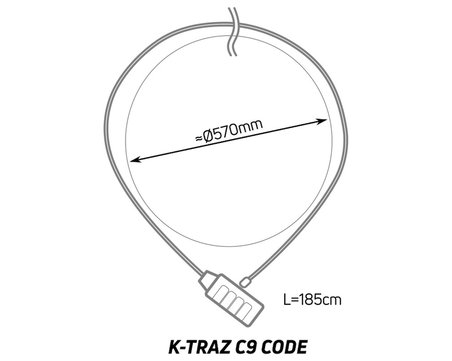 Zefal K-Traz C9 Şifreli 15mm Bisiklet Kilidi