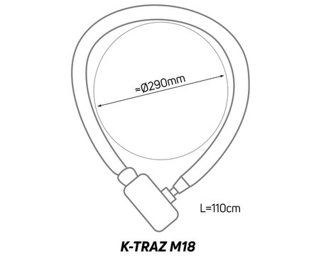 Zefal K-Ttraz M18 Anahtarlı Zincir Bisiklet Kilidi 110x10mm