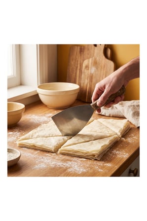 Pratik Evim Usta Üçgen Börek Kesici Spatula Ahşap Sap