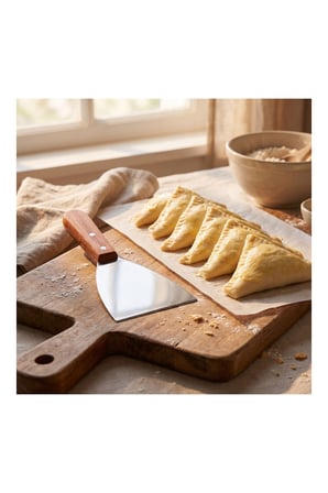 Pratik Evim Usta Üçgen Börek Kesici Spatula Ahşap Sap