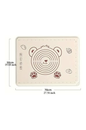 Pratik Evim Silikon Hamur Açma Matı 50×70 cm – Krem