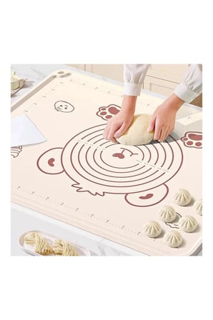 Pratik Evim Silikon Hamur Açma Matı 50×70 cm – Krem