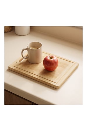 Pratik Evim Toprak Bambu Kesme Tahtası 20×30 cm