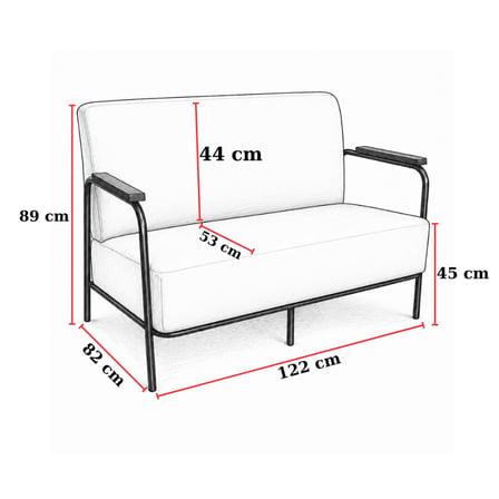 Atlas 2+1+1 Dokuma Kumaş Ofis Cafe Bekleme Koltuk Takımı – Cappuccino Metal – Antrasit