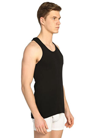 Erkek Siyah Ribana Atlet 6'lı