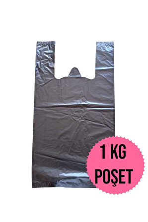 BÜYÜK BOY 1KG ATLET MARKET POŞETİ SİYAH POŞET 30x56cm SAĞLAM