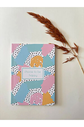 Atakids Lizy Karton Kapak Renkli Sayfalı Çizgili Defter – 128 Sayfa / 21x15 cm