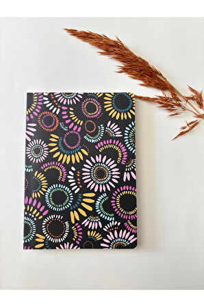 Atakids Lizy Karton Kapak Renkli Sayfalı Çizgili Defter – 128 Sayfa / 21x15 cm
