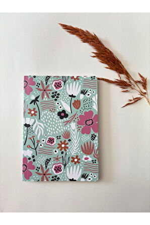 Atakids Lizy Karton Kapak Renkli Sayfalı Çizgili Defter – 128 Sayfa / 21x15 cm