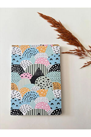 Atakids Lizy Karton Kapak Renkli Sayfalı Çizgili Defter – 128 Sayfa / 21x15 cm