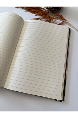 Atakids Lizy Sert Kapak Lastikli Çizgili Defter (20 × 14 cm, 96 yaprak)