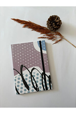 Atakids Lizy Sert Kapak Lastikli Çizgili Defter (20 × 14 cm, 96 yaprak)