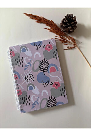 Atakids Lizy Spralli Sert Kapak Kareli Okul Not Defteri (17×24 cm, 120 yaprak)