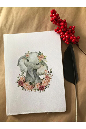 Atakids Lizy Hayvan Figürlü Çizgili Okul Not Defteri (21×15 cm, 80 Yaprak)