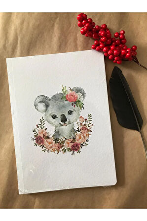 Atakids Lizy Hayvan Figürlü Çizgili Okul Not Defteri (21×15 cm, 80 Yaprak)