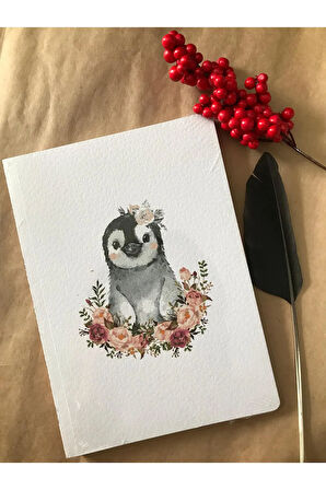 Atakids Lizy Hayvan Figürlü Çizgili Okul Not Defteri (21×15 cm, 80 Yaprak)