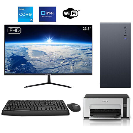 Turbox Tx6142 i7 4770 16GB Ram 512GB SSD 23.8 inç FHD Monitör WiFi + YAZICI Ofis Hazır Sistem