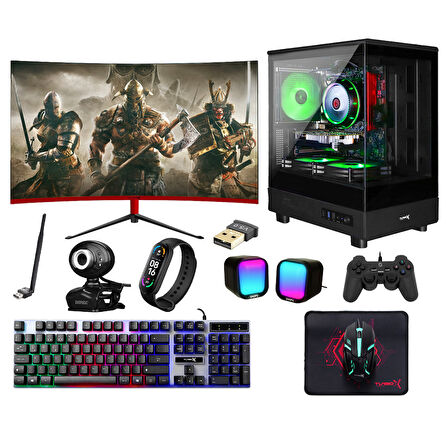 Turbox Tx6201 i7 7700 16GB Ram 512GB SSD 8GB RX580 23.6 Curved Oyuncu Masaüstü Bilgisayarı