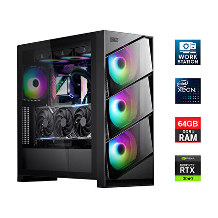 Turbox Intel Xeon E5-2640 v4 Çift İşlemcili 64GB Ram 1TB NVMe 12GB RTX3060 Workstation Hazır Sistem