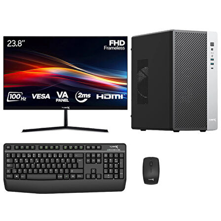 Turbox Tx6264 Ryzen 5 5500 32GB Ram 512GB SSD 2GB R5 230 23.8 inç FHD Monitör Ofis Hazır Sistem