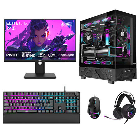 Dragos DRx7641 Ryzen 7 5700X 32GB 1TB NVMe 8GB RTX5060 24.5 İnç 300Hz 1ms Oyuncu Hazır Sistem