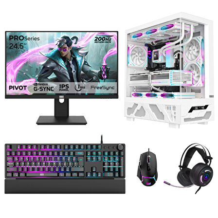 Dragos DRx7832 Ryzen 7 7700 32GB DDR5 1TB NVMe 12GB RTX5070 24.5 İnç 200Hz 1ms Oyuncu Hazır Sistem