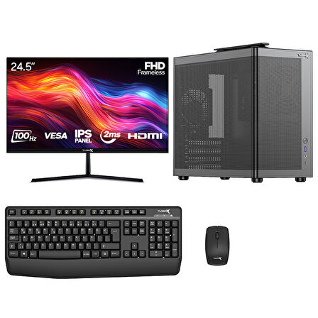 Turbox Tx7208 i5 6400 16GB DDR4 256GB NVMe SSD 24.5 inç FHD 100Hz Monitör Masaüstü Ofis Hazır Sistem