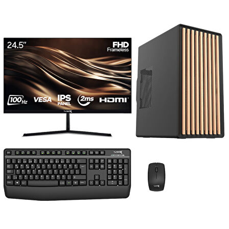 Turbox Tx7698 i5 6400 16GB DDR4 256GB NVMe SSD 24.5 inç FHD 100Hz Monitör Masaüstü Ofis Hazır Sistem
