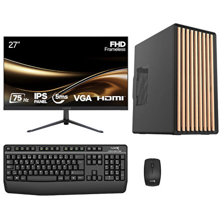 Turbox Tx8173 i5 14400 16GB DDR5 Ram 512GB M.2 NVMe SSD 27 inç Monitör Masaüstü Ofis Hazır Sistem