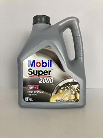 Mobil Süper 2000 X1 10W-40 Motor Yağı 4 Litre (Üretim Yılı - 2024)