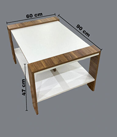 Atina Dekoratif Orta Sehpa Atlantik Çam/Beyaz (Coffee Table)