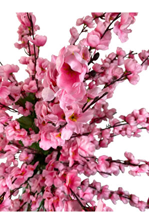Atom Pembe Bahar Dalı 180 Cm 25x25 Metal Saksı