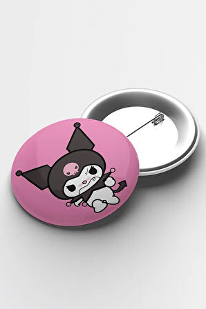 Anime Kuromi Iğneli Buton Rozet 58mm