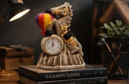 Kapadokya At Temalı Masa Saati
