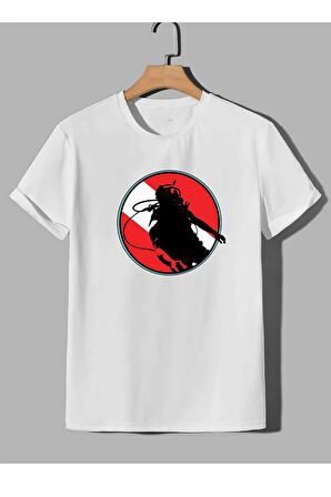 Baskılı Erkek Kadın Unisex Bisiklet Yaka Baskılı T-shirt Siyah tshirt tişört Diving Dalgıç Balıkadam