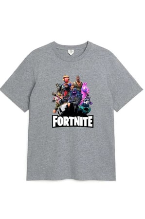 Baskılı Erkek Kadın Unisex Bisiklet Yaka Baskılı T-shirt tshirt tişört mobile oyun Fortnite